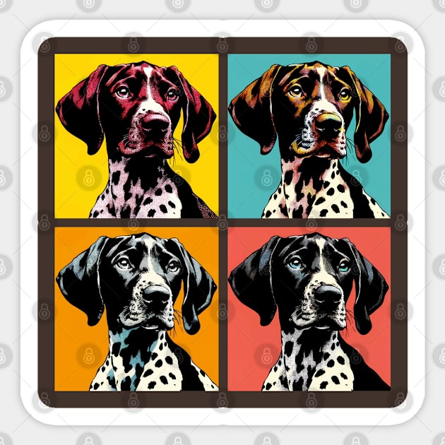 Pop Retro German Shorthaired Pointer Art - Cute Puppy Sticker by PawPopArt